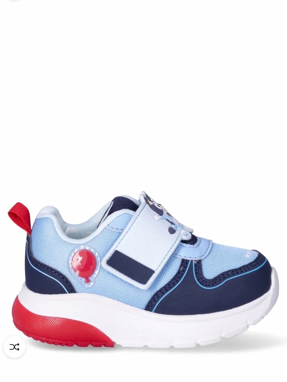 Toddler Light Blue & Navy Character Hook-and-Loop Sneaker